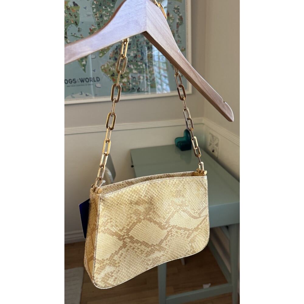 VTG Gold Python Stuart Weitzman Crossbody Box Pur… - image 2